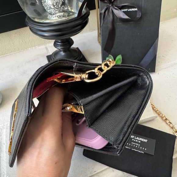 SOLD - 💎Authentic Saint Laurent YSL Cassandre Matelasse Long Flap Wallet - Picture 10 of 16